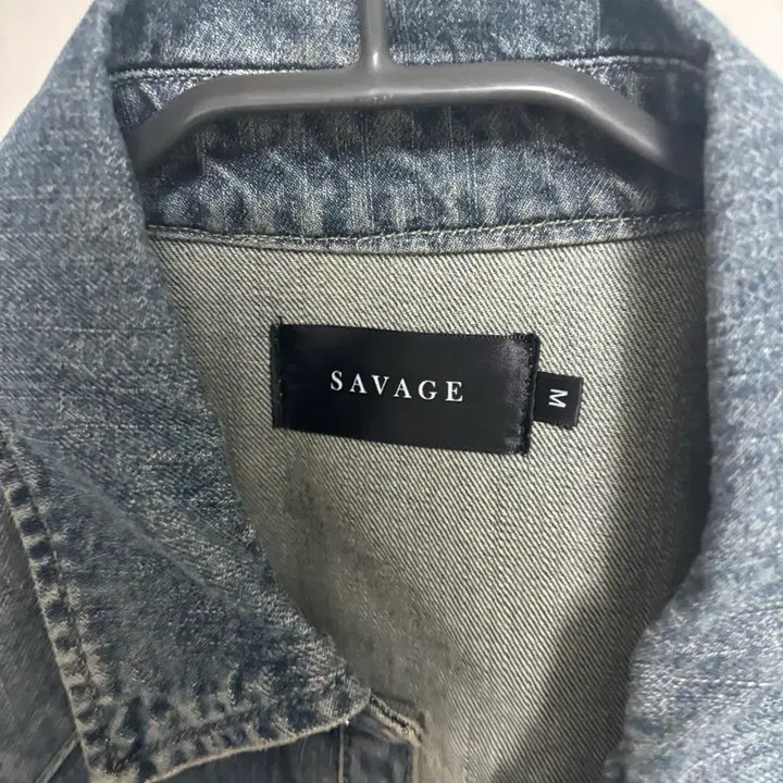 [BUNJANG] Savage Western Shirt Mid Blue / 세비지 웨스턴 셔츠 블루 박보검 착용