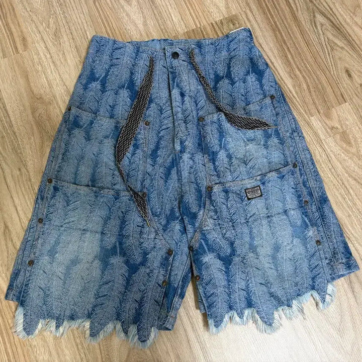 [BUNJANG] Kapital 12oz Magpie Denim W Nice Easy Shorts Light Indigo / [3] 캐피탈 12온즈 맥파이 데님 W 니 이지 쇼츠 라이트 인디고