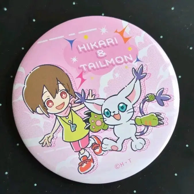 [BUNJANG] Digimon Adventure Trading Can Badge Hikari &amp; Tailmon / 디지몬 어드벤처 트레이딩 캔뱃지 나리