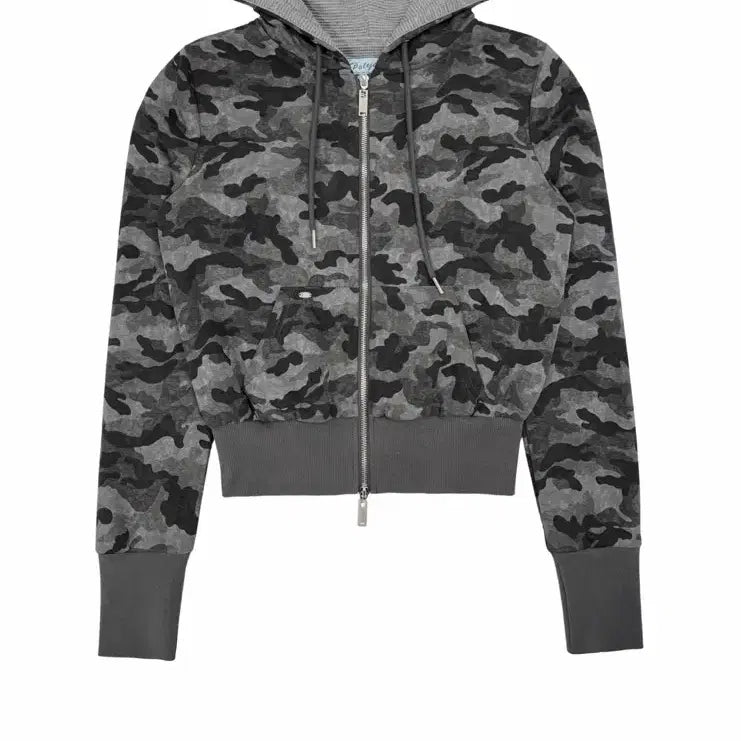 [BUNJANG] Pale J (Pale J) Camo Waffle Hooded Zip-Up Charcoal / [페일제이드] Camo Waffle Hooded Zip-Up 차콜 1