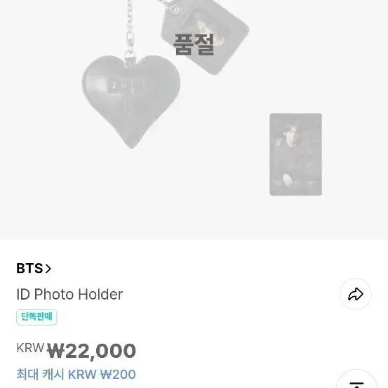 [BUNJANG] BTS Jin ID Keyring / 방탄진 에코ID키링