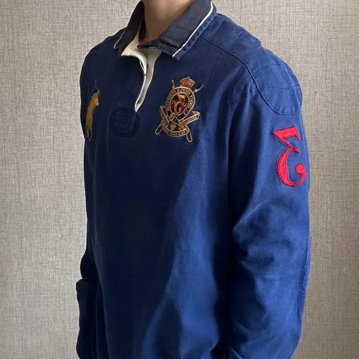 [BUNJANG] Polo Ralph Lauren Big Pony Rugby Shirt Navy / 폴로 랄프로렌 빅포니 럭비 셔츠 네이비