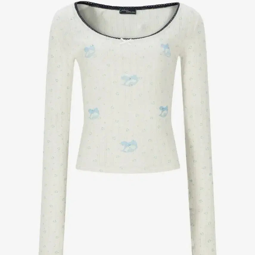 [BUNJANG] Please No Follow Pony Flower Lace Long Sleeve Top / 플리즈노팔로우 Pony Flower Lace Long Sleeve Top