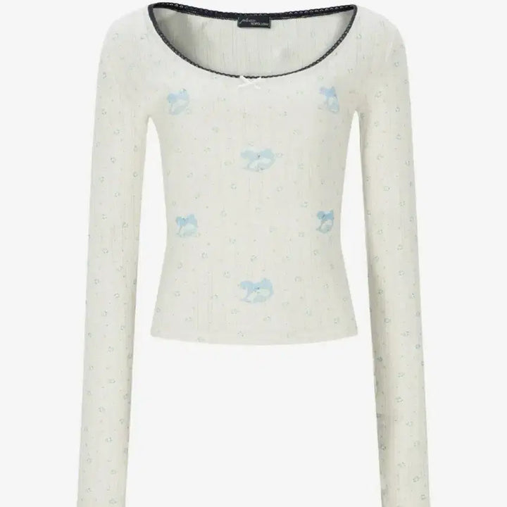 [BUNJANG] Please No Follow Pony Flower Lace Long Sleeve Top / 플리즈노팔로우 Pony Flower Lace Long Sleeve Top
