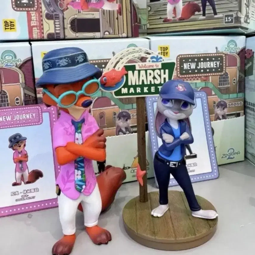 [BUNJANG] Toptoy Zootopia Nick &amp; Judy Casual Figure Set (New) / 마지막) 탑토이 주토피아 닉 주디 캐주얼 피규어 세트 (새상품)