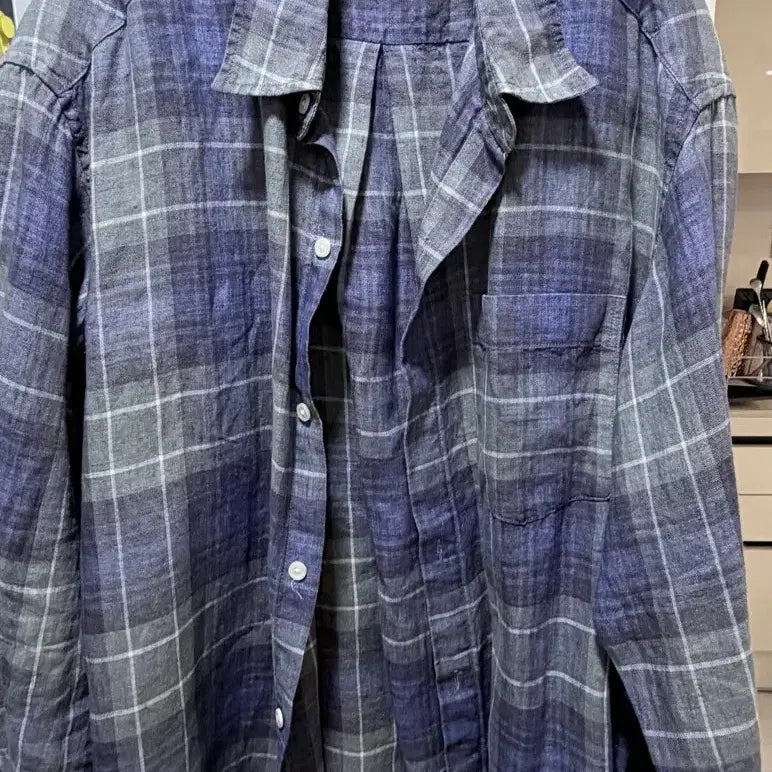 [BUNJANG] Artifex Linen French Check Shirt / (M) 아트이프액츠 린넨 프렌치 체크셔츠