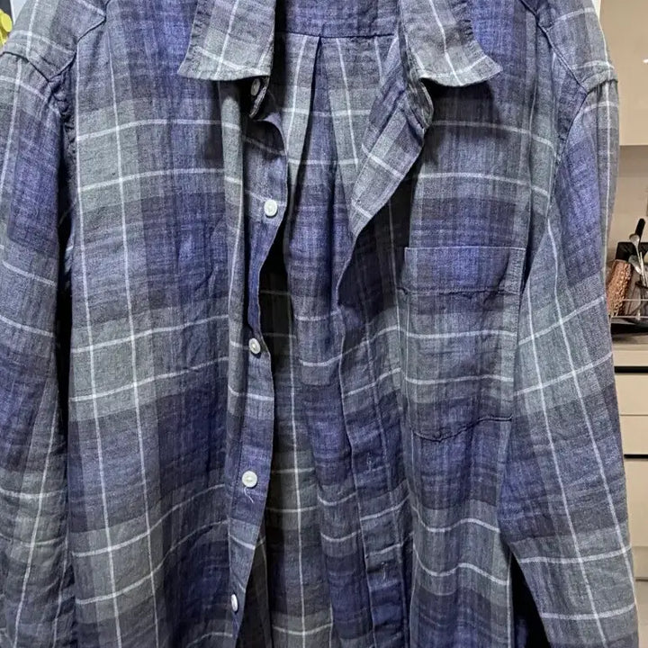[BUNJANG] Artifex Linen French Check Shirt / (M) 아트이프액츠 린넨 프렌치 체크셔츠