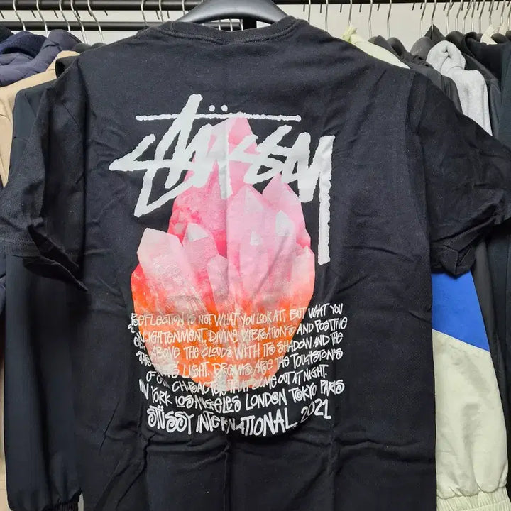 [BUNJANG] Stussy Black Short Sleeve T-Shirt / 스투시 블랙 반팔 티셔츠