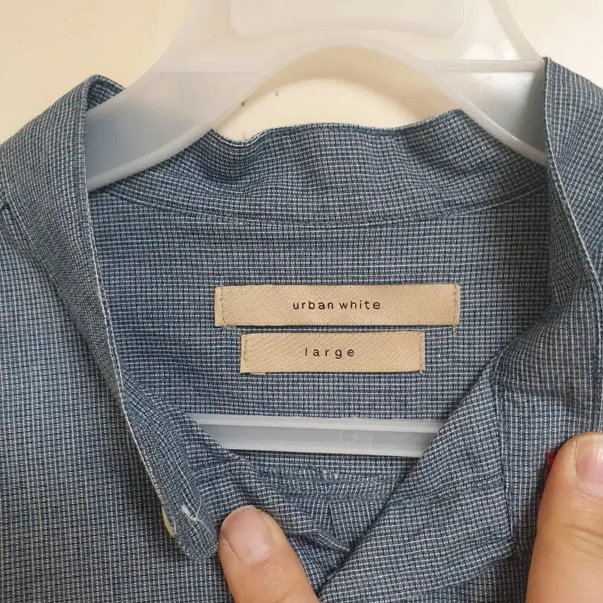[BUNJANG] Urban White Henry Neck Shirt L / 어반화이트 헨리넥 셔츠 L