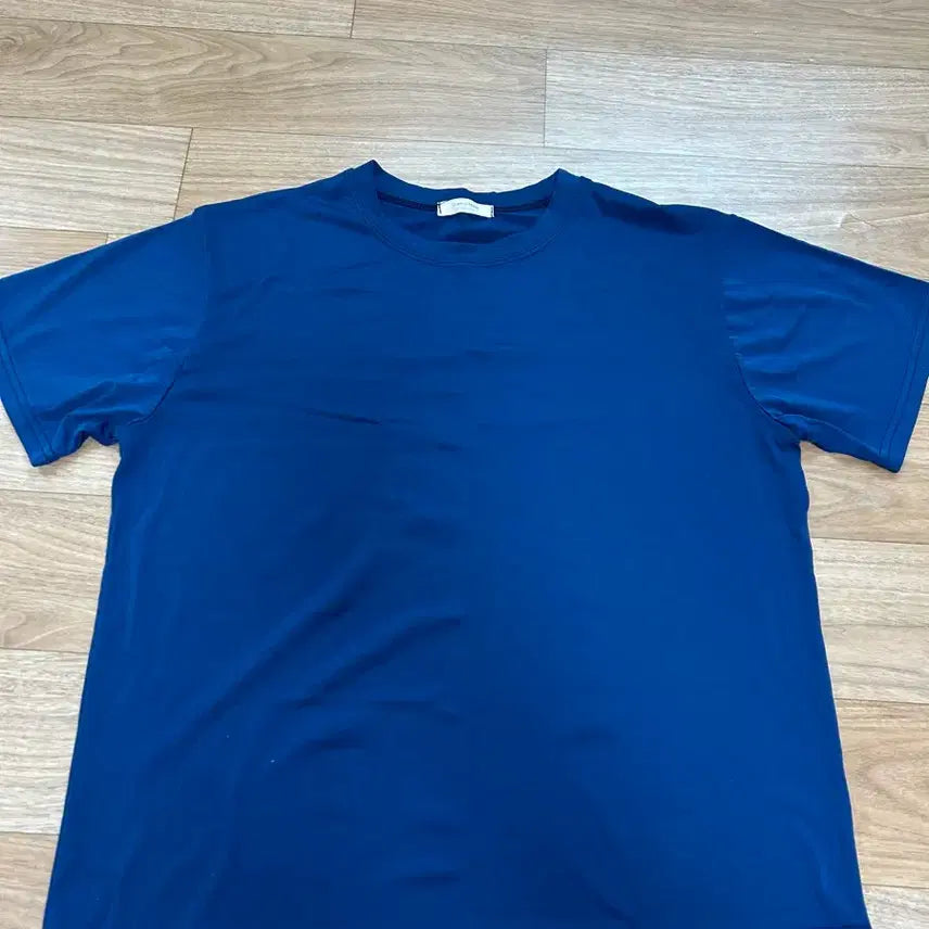 [BUNJANG] Navy Blue Refrigerator Material T-Shirt / 네이비색 냉장고 반팔 무지 티셔츠