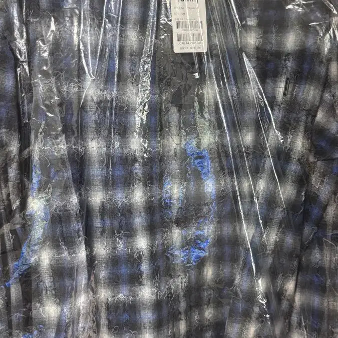 [BUNJANG] Juun.J Grid Argyle Check Shirt Blue 46 / 준지 26ss 그리드 아가일 체크셔츠 블루 46