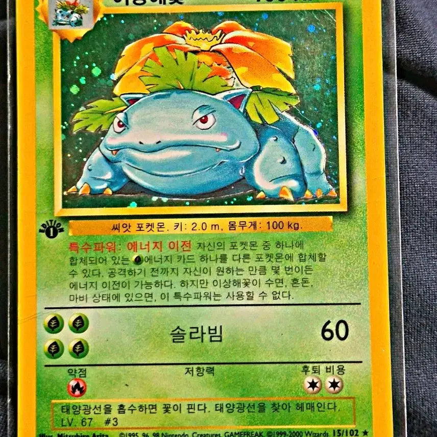[BUNJANG] First Edition Bulbasaur Pokemon Card / 초판 이상해꽃 포켓몬카드 (오늘만 이가격)