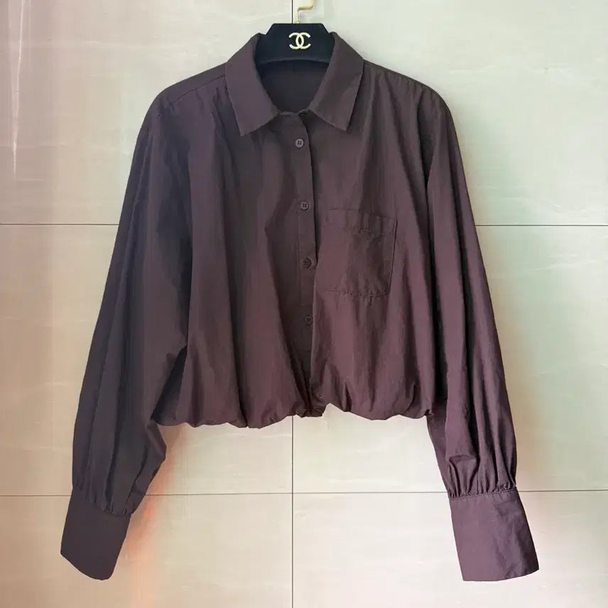 [BUNJANG] Zara Cropped Balloon Poplin Shirt / 자라 크롭 벌룬 포플린 셔츠