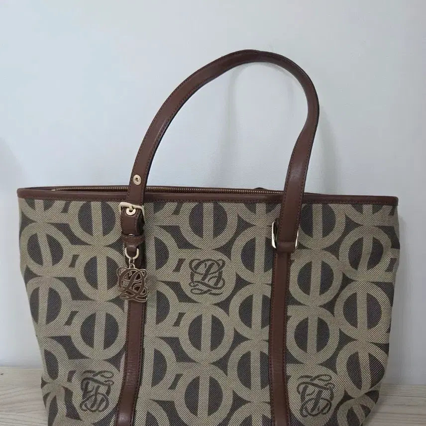 [BUNJANG] Louis Quatorze Monogram Tote Bag Brown / 루이까또즈 패턴 토트백 브라운