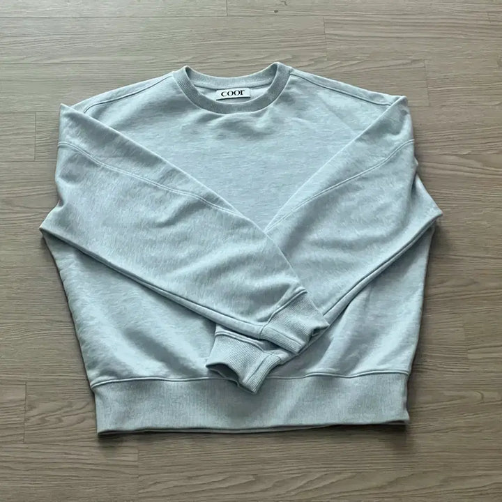 [BUNJANG] Kuwor Melange Grey Wavy Line Sweatshirt Size S / [s] 쿠어 스웻셔츠 (화이트멜란지)