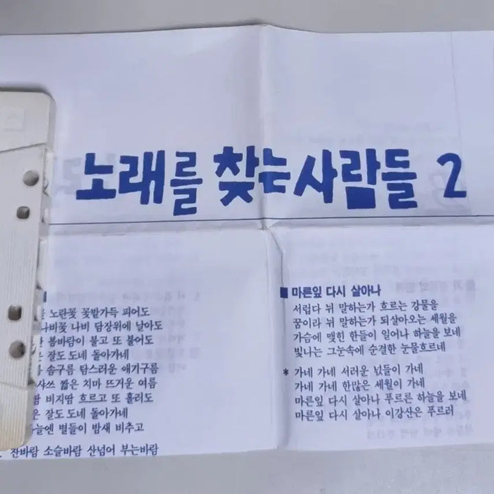 [BUNJANG] Various Artists "No Search for Sadness" Vol. 2 (Unsealed Cassette Tape) / 노찾사 2집 (개봉 카세트테이프)