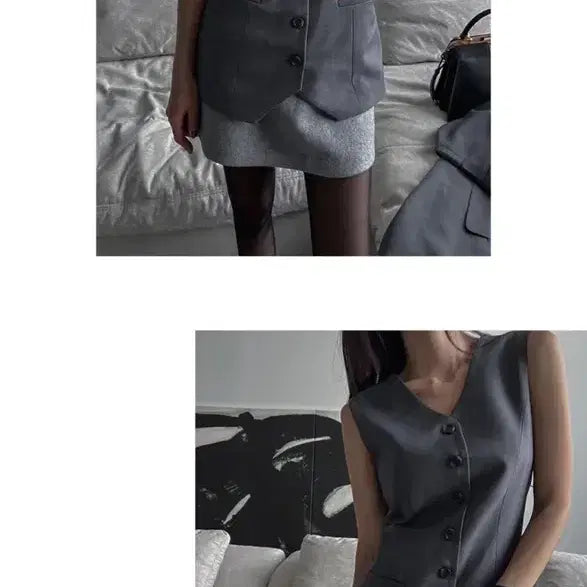 [BUNJANG] Mei Mei Old Money Buckle Vest / 메이메이 올드머니 버클 베스트