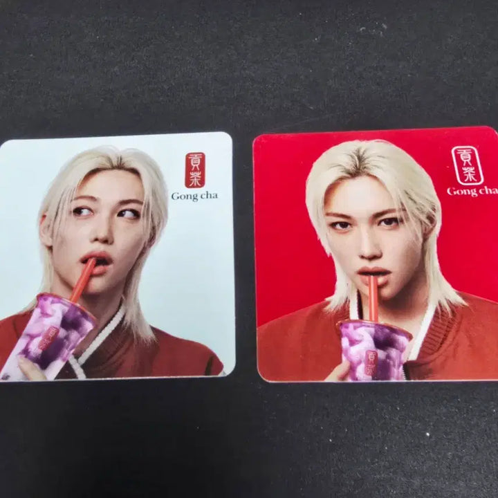 [BUNJANG] Stray Kids Felix Gong Cha Collaboration Bundle Set / 스트레이키즈 필릭스 공차콜라보 해피카드 + 핀뱃지 일괄