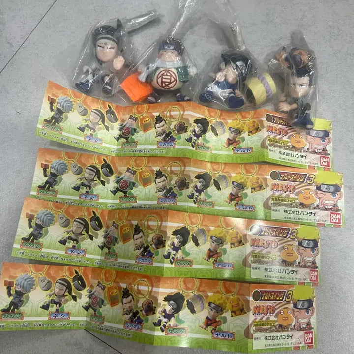 [SOLD OUT] 일괄) 미개봉 2002년 반다이 나루토 고전 키링 가챠 피규어