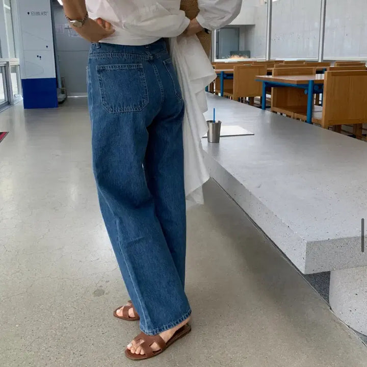 [BUNJANG] Gooroom High-Waisted Straight Leg Denim Jeans (Medium) / 구룸 하이웨스트 중청 일자 데님m