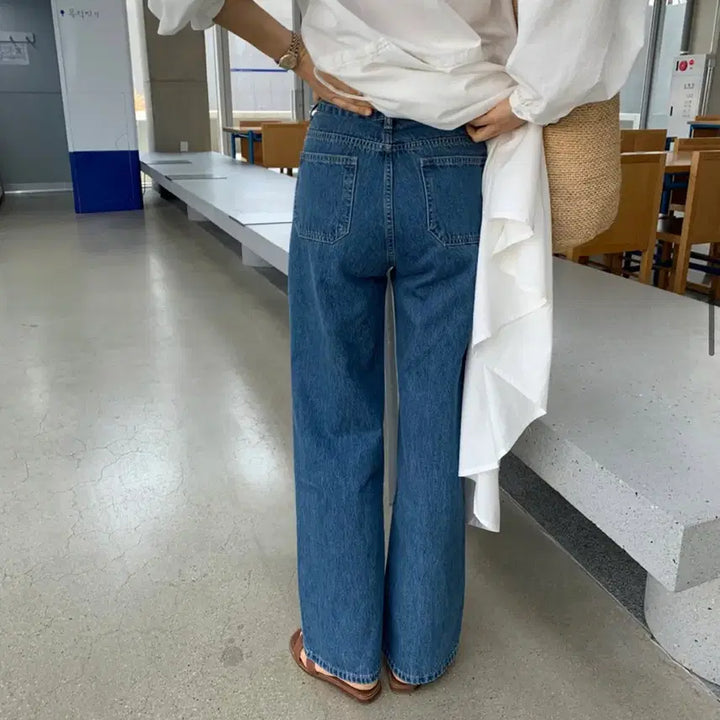 [BUNJANG] Gooroom High-Waisted Straight Leg Denim Jeans (Medium) / 구룸 하이웨스트 중청 일자 데님m