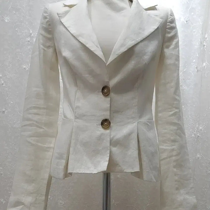 [BUNJANG] Vivienne Westwood Linen Jacket Ivory / 비비안웨스트우드  마 자켓 44  새제품