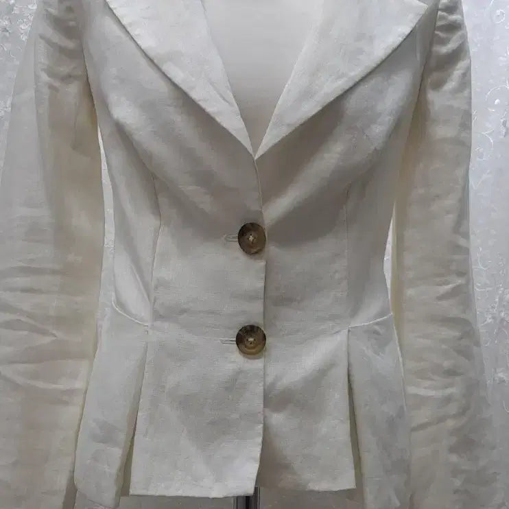 [BUNJANG] Vivienne Westwood Linen Jacket Ivory / 비비안웨스트우드  마 자켓 44  새제품