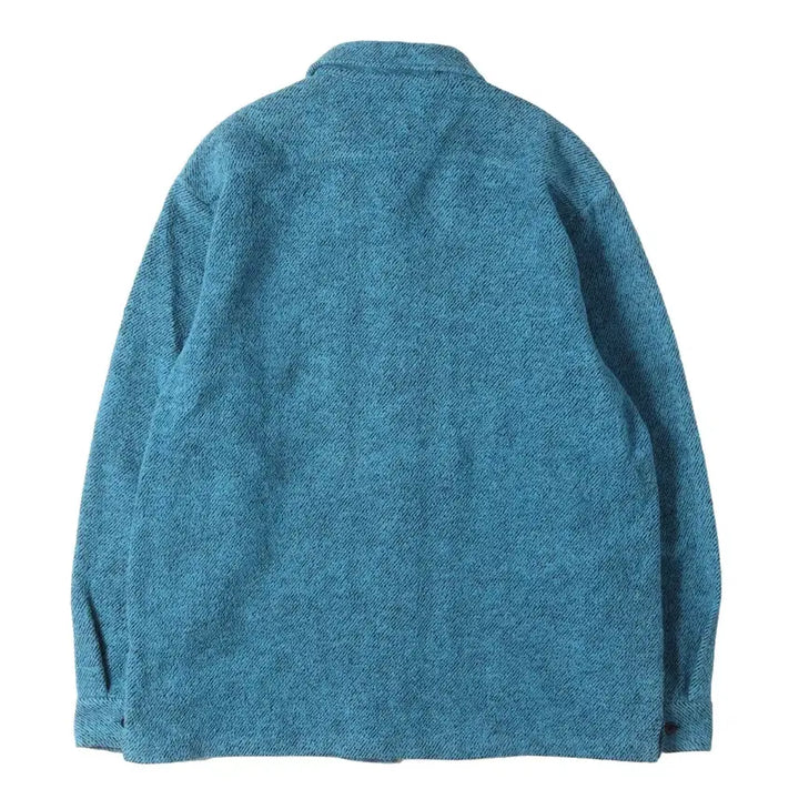 [BUNJANG] Supreme Brushed Flannel Twill Shirt Blue 22FW / Supreme 슈프림 브러쉬드 플란넬 트윌 셔츠 블루 - 22FW