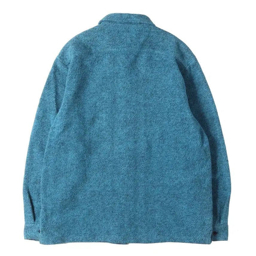 [BUNJANG] Supreme Brushed Flannel Twill Shirt Blue 22FW / Supreme 슈프림 브러쉬드 플란넬 트윌 셔츠 블루 - 22FW