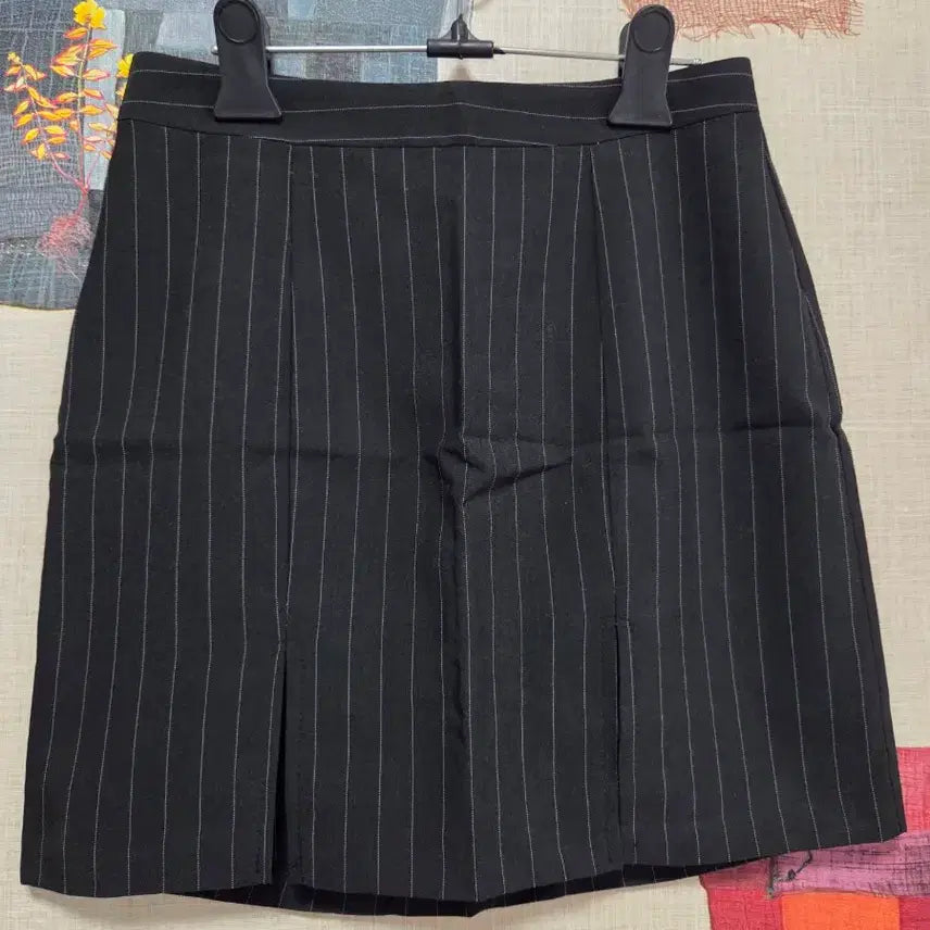 [BUNJANG] Stripe Slit Mini Skirt / 스트라이프 트임 미니 스커트