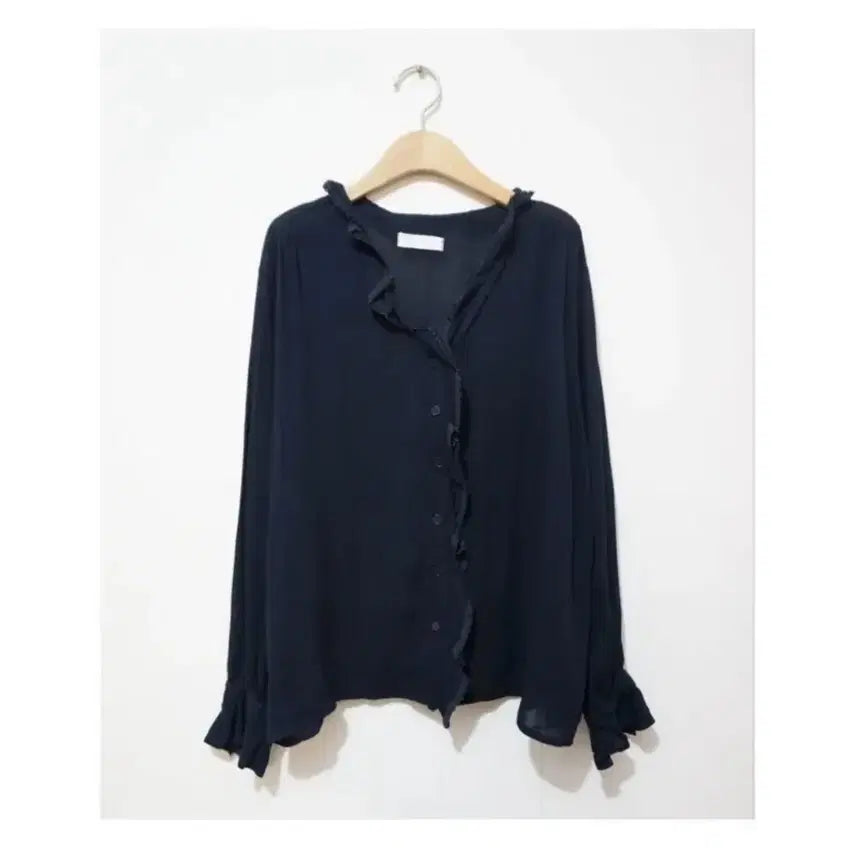 [BUNJANG] Morae House Frill Ruffle Blouse Cardigan / 모래하우스 프릴 러플 블라우스 가디건