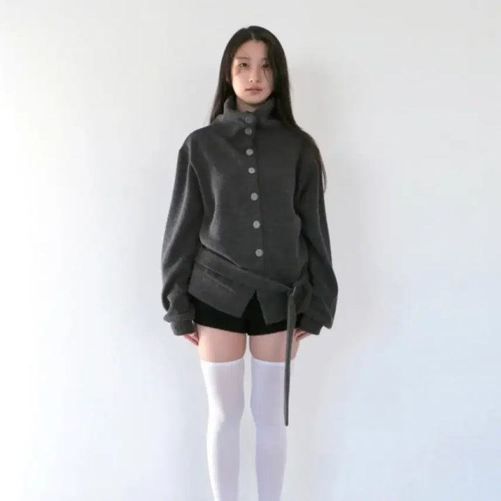 [BUNJANG] Baby Lap Belt Cardigan / 베이비랩 벨트 가디건