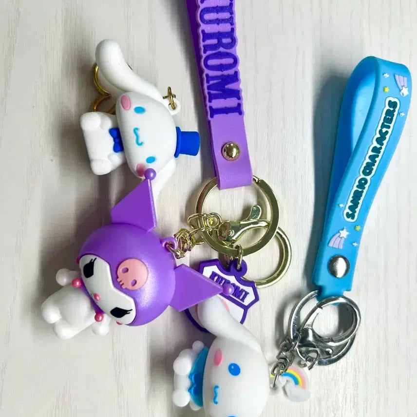 [BUNJANG] Sanrio Kuromi Cinnamoroll Keyring / 산리오 쿠로미 시나모롤 키링