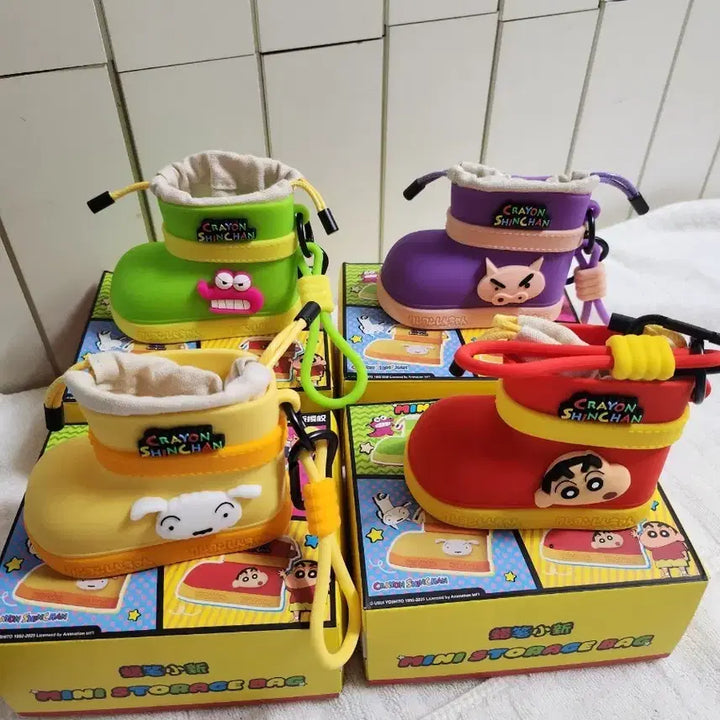 [BUNJANG] Crayon Shin-chan Mini Boot Coin Purse Full Set / 짱구 미니 부츠 동전 지갑  4종  풀셋