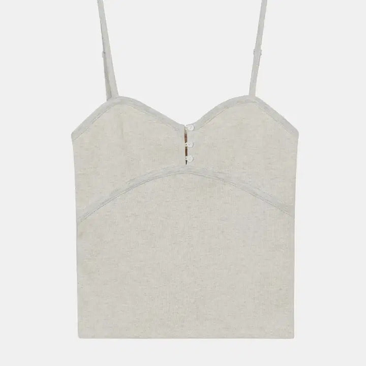 [BUNJANG] Headment Sleeveless Oatmeal Melange / 헤더먼트 슬리브리스 오트밀멜란지