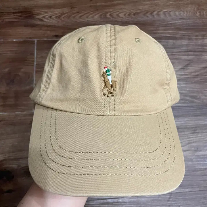 [BUNJANG] Polo Ralph Lauren Beige Leather Strap Ball Cap / 폴로 랄프로렌 베이지 가죽스트랩 볼캡 캡모자