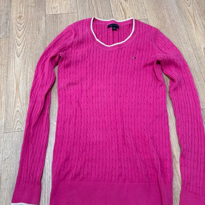 [BUNJANG] Tommy Hilfiger Pink Knit Sweater / 타미힐피거 핑크 니트