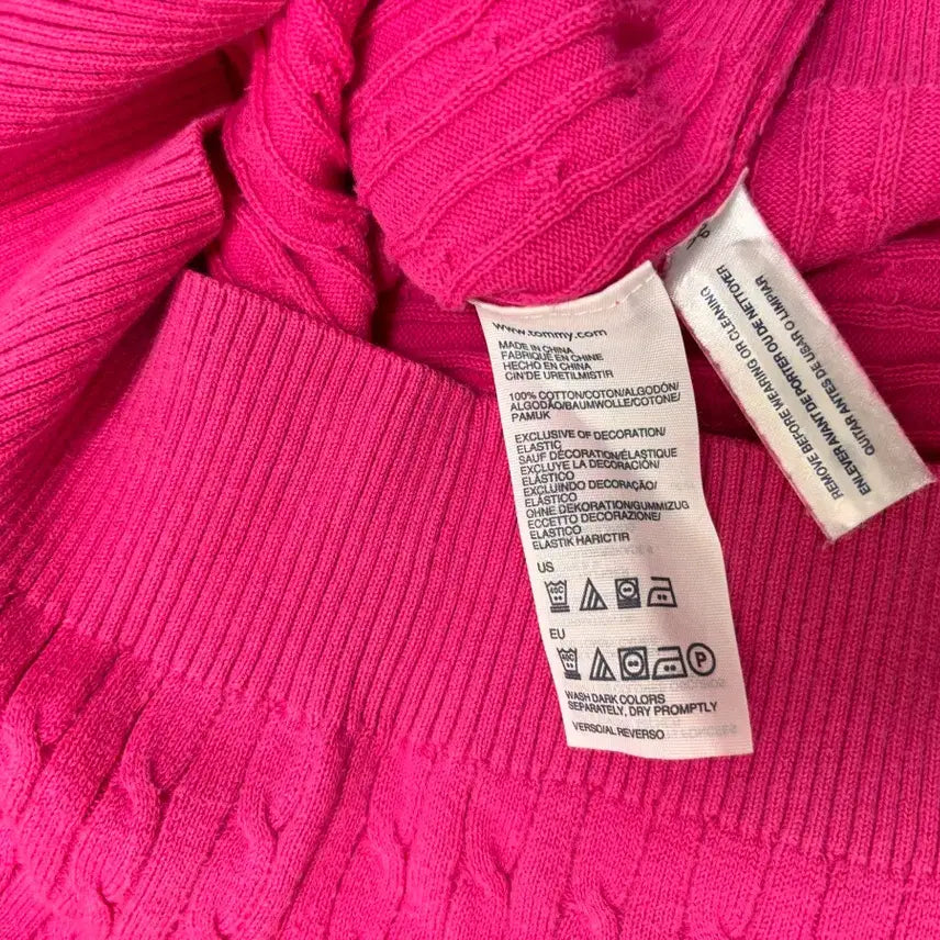 [BUNJANG] Tommy Hilfiger Pink Knit Sweater / 타미힐피거 핑크 니트