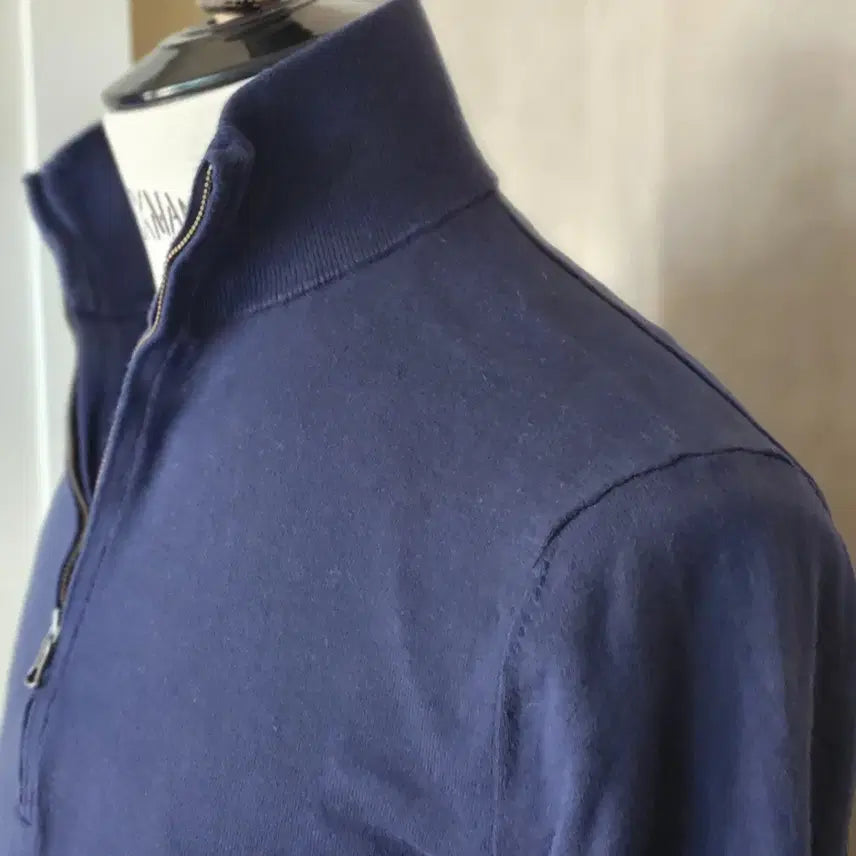 [BUNJANG] Brooks Brothers Cotton Half-Zip Knit Navy L / Brooks Brothers 브룩스 브라더스 코튼 하프집업 네이비 L