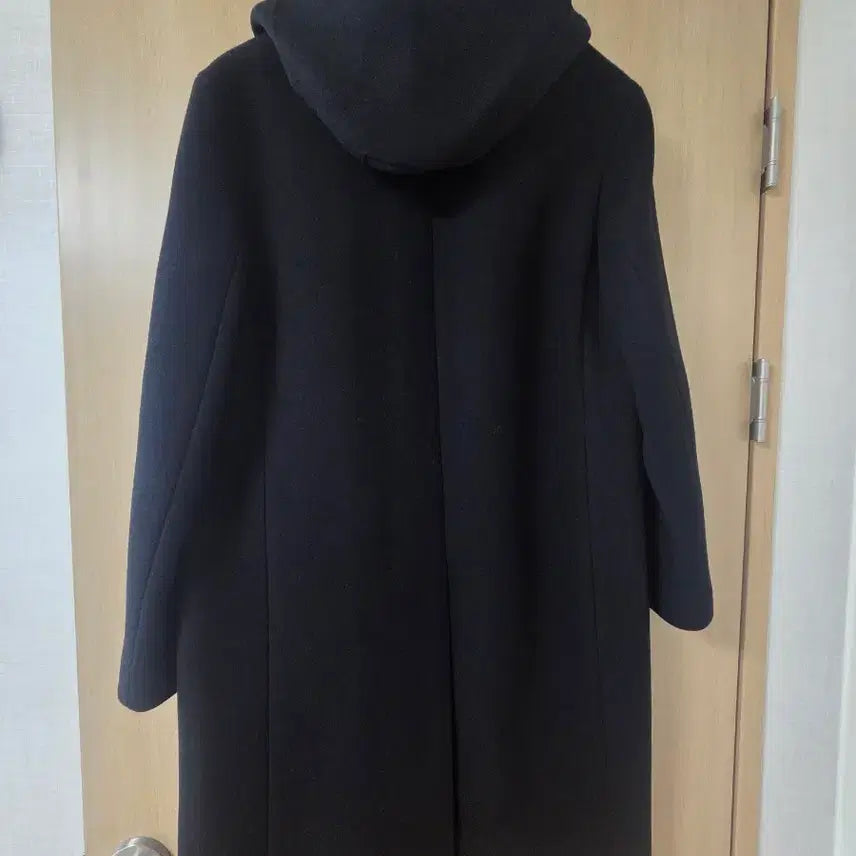 [BUNJANG] Beanpole Men Black Hooded Cashmere Long Coat / 빈폴멘 블랙 후드 롱 캐시미어 코트