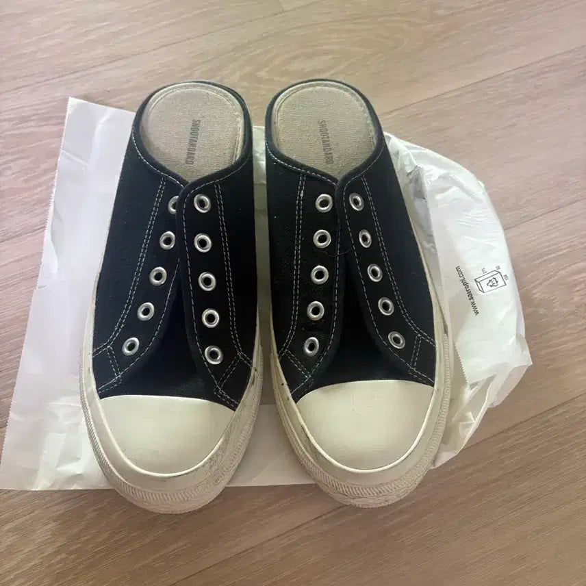 [BUNJANG] Black Mule Sneakers / 블랙 뮬 스니커즈