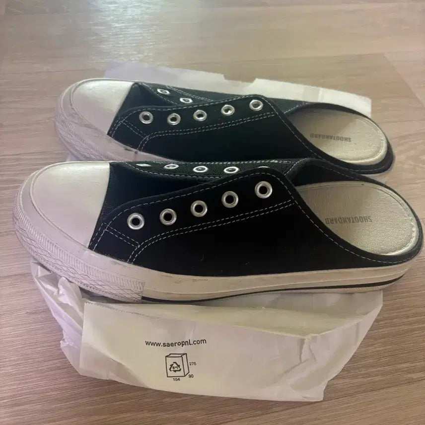 [BUNJANG] Black Mule Sneakers / 블랙 뮬 스니커즈