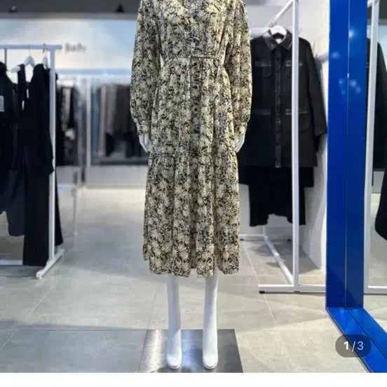 [BUNJANG] Jucy Judy Printed Shirt Dress / 쥬시쥬디 프린팅 패턴 셔츠형 롱원피스