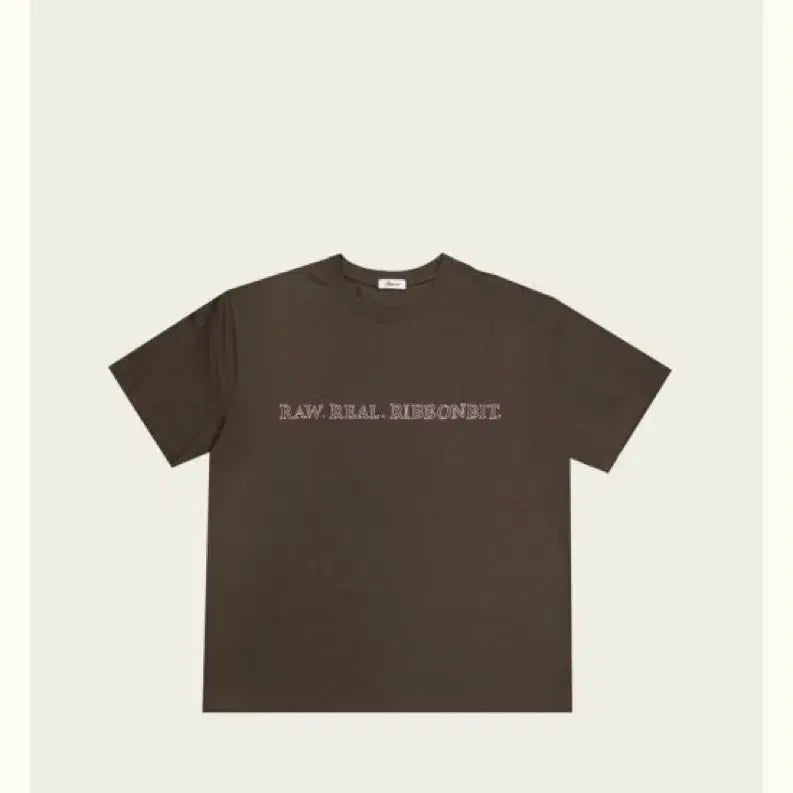 [BUNJANG] Ribonbit Print Short Sleeve T-Shirt / 리본빛 raw 프린트 반팔 티셔츠