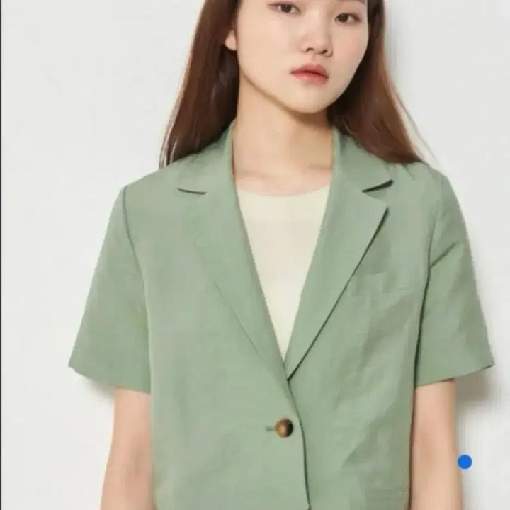 [BUNJANG] 8seconds Linen Short Sleeve Jacket Green Summer / 에잇세컨즈 반팔 린넨 자켓 연두 그린 여름 옷