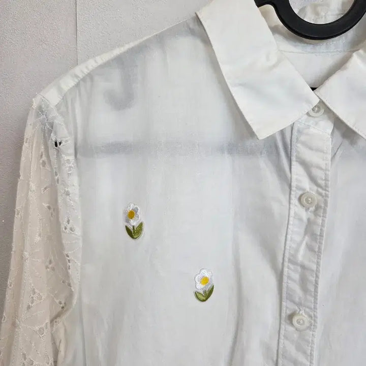 [BUNJANG] Eyelet Embroidered Shirt / 아일렛자 셔츠