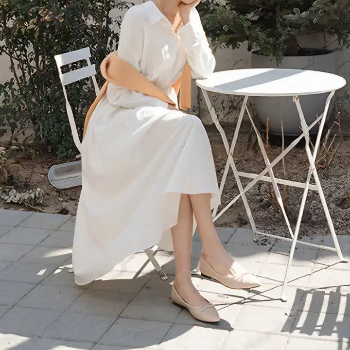 [BUNJANG] Long Shirt Dress / (한번입은) 롱 셔츠 원피스