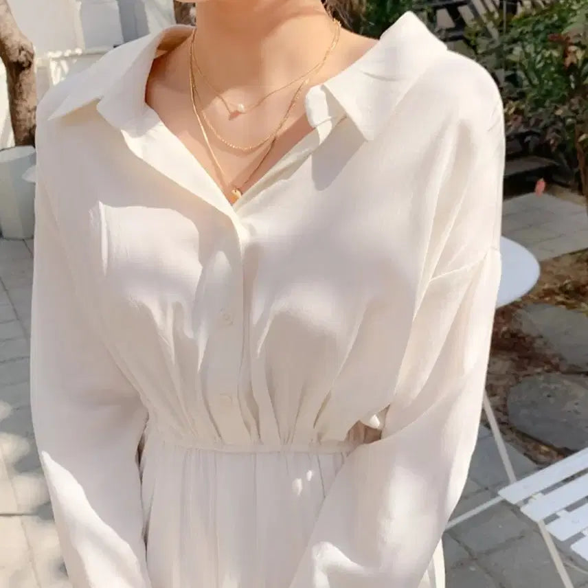[BUNJANG] Long Shirt Dress / (한번입은) 롱 셔츠 원피스