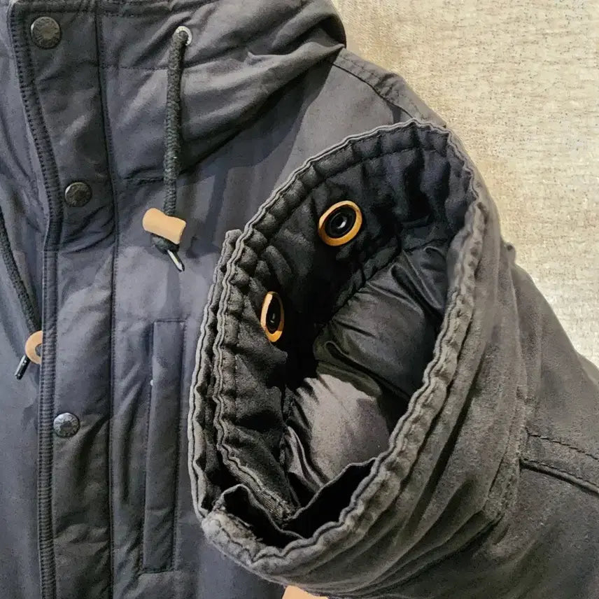 [SOLD OUT] 노스페이스 블랙 후드 패딩 자켓 100 L