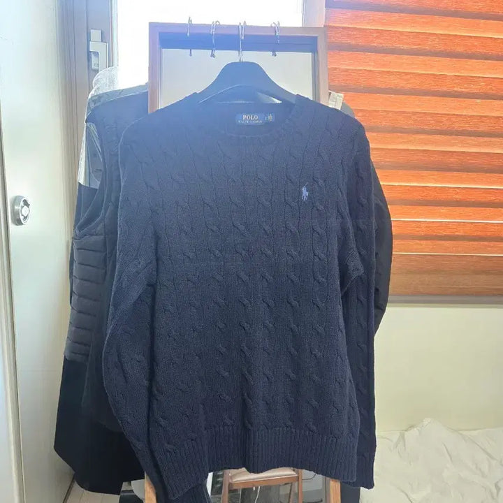 [BUNJANG] Ralph Lauren Classic Fit Cable Knit Cotton Sweater / 퓰로 랄프로렌 클래식 핏 케이블 니트 코튼 스웨터